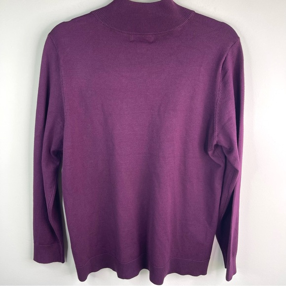 Calvin Klein Purple Turtleneck Sweater with Button Accents Size L - Picture 7 of 9
